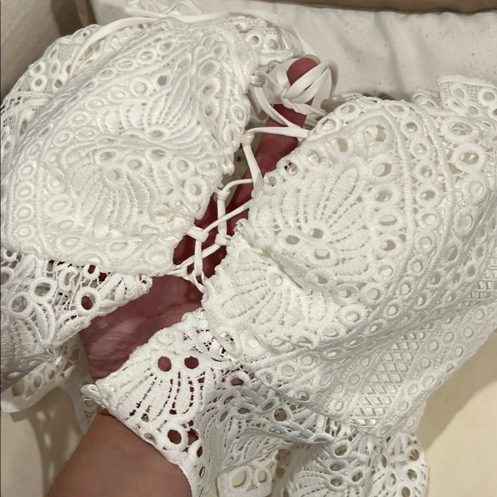 Bardot white lace off the shoulder top - Picture 7 of 7